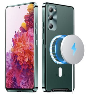 GS Zaštitna futrola za kameru za Samsung Galaxy S20 FE, CamShield MagSafe, prozirna/zelena
