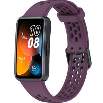 GS Silikonska traka za Huawei Band 8 / Huawei Band 9 / Huawei Band 10, s rupicama, ljubičasta