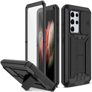 JUST Futrola za Samsung Galaxy S21 Ultra, CamShield Slide, oklopna, crna