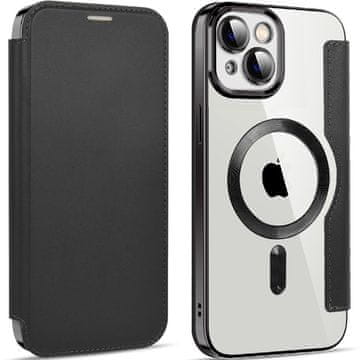 Overboard Preklopna futrola za iPhone 13, RFID novčanik MagSafe sa zaštitom za kameru, crna