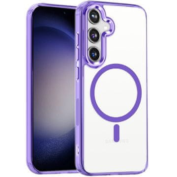 GS MagSafe futrola za Samsung Galaxy S24+ Plus, hibridna futrola, ljubičasta