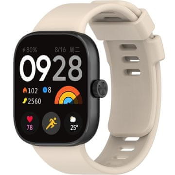 GS Silikonski remen za Xiaomi Redmi Watch 4 / Xiaomi Smart Band 8 Pro / Xiaomi Smart Band 9 Pro, bež