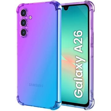 GS Gradientna maskica otporna na udarce za Samsung Galaxy A26 5G, ljubičasta/plava