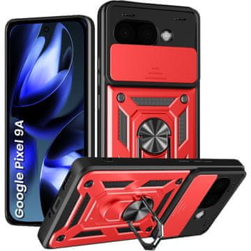 GS Oklopna futrola za Google Pixel 9A, CamShield Slide, crvena