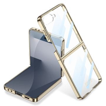 GS Futrola sa staklom za Samsung Galaxy Z Flip7 5G, PC futrola, zlatna