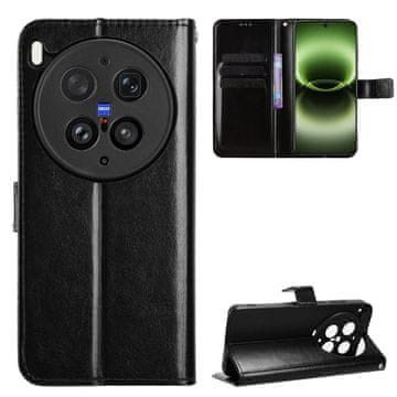 GS Vivo X300 Ultra Crazy Horse novčanik s preklopom, crna