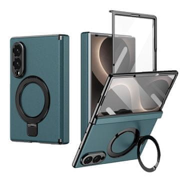 GS Futrola za Samsung Galaxy Z Fold 8 sa stalkom i vanjskim staklom za ekran, kompatibilna s MagSafe-om, zelena