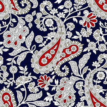 VANJSKI DEKOSTOFFE OXFORD - rot-weißes orientalisches Muster I DR168