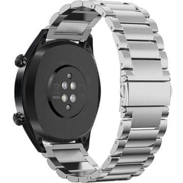 Overboard Narukvica za Huawei Watch 2 3 4 5 GT GT2 GT3 GT4 GT5 PRO GT2e 2e 46MM 48MM srebrna