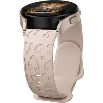 GS Univerzalni silikonski remen 20 mm, leopard, smeđi