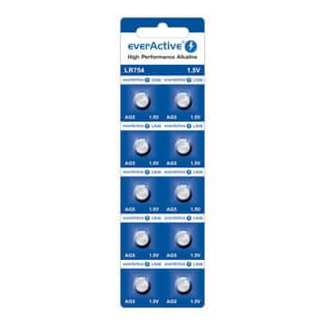 everActive Mini alkalna baterija AG5 G5 LR754 LR48 - blister od 10 komada