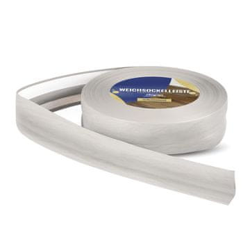 DQ-PP WEICHSOCKELLEISTE | 10m | birke | 32x23mm | PVC | selbstklebend | Knickwinkel Fussleisten Gummileiste Sockelleiste Winkelprofil Abschlussleiste Bodenleiste