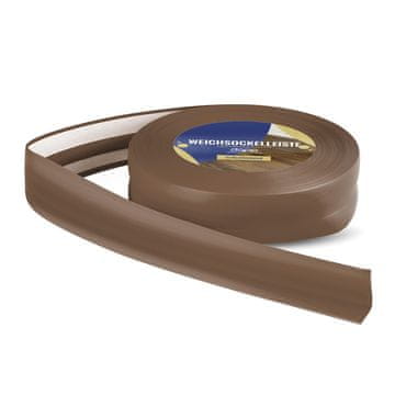 DQ-PP WEICHSOCKELLEISTE | 15m | dunkelbraun | 32x23mm | PVC | selbstklebend | Knickwinkel Fussleisten Gummileiste Sockelleiste Winkelprofil Abschlussleiste Bodenleiste