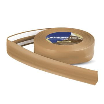 DQ-PP WEICHSOCKELLEISTE | 10m | honig | 32x23mm | PVC | selbstklebend | Knickwinkel Fussleisten Gummileiste Sockelleiste Winkelprofil Abschlussleiste Bodenleiste
