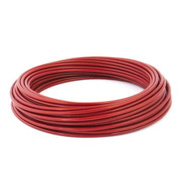 100m DRAHTSEIL in PVC 3/6mm ROT verzinkt Stahlseil Seil Draht Stahl