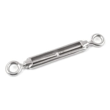 1 stück Spannschloss M4 Öse/Öse | Edelstahl AISI 316, V4A 1.4401 | Seilspanner für Drahtseil Spanner Stahlseil Draht zubehör für Seilwerk | [ DQ-PP ]