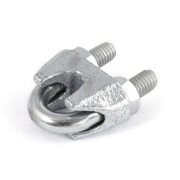 6mm BÜGEL SEILKLEMME verzinkt, U-förmig Drahtseil Klammer Stahl galvanisch, DIN 741 [DQ-PP]