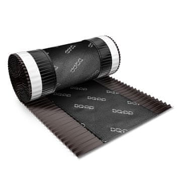 DQ-PP FIRSTBAND | Länge 5m | vRoll | Breite 390mm | Dunkelbraun RAL 8019 |Aluminium PP Vlies | Selbstklebend | Dach Dachfirst Firstrolle First Rollfirst Band | Grat Gratrolle Gratband Firstabdeckung
