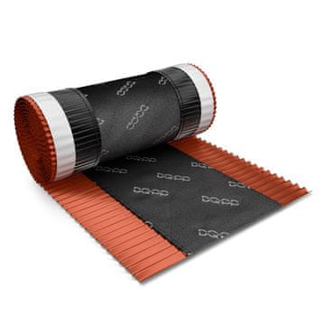 DQ-PP FIRSTBAND | Länge 5m | vRoll | Breite 390mm | Ziegelrot RAL 3011 |Aluminium PP Vlies | Selbstklebend | Dach Dachfirst Firstrolle First Rollfirst Band | Grat Gratrolle Gratband Firstabdeckung
