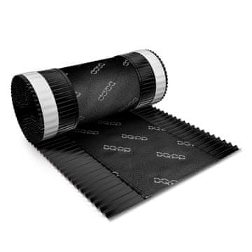 DQ-PP FIRSTBAND | Länge 5m | vRoll | Breite 320mm | Schwarz RAL 9005 |Aluminium PP Vlies | Selbstklebend | Dach Dachfirst Firstrolle First Rollfirst Band | Grat Gratrolle Gratband Firstabdeckung