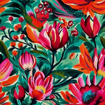 VANJSKI DECOSTOFFE OXFORD - Blumen- DX2088