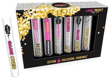 BG Set od 6 čaša u epruveti za djevojačku zabavu Ladies Night 60 ml