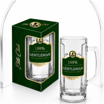 BG Krigla za pivo 500 ml 100% džentlmenski poklon za muškarca Elite Club