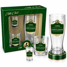 BG Elite Club 100% Gentleman poklon set čaša za muškarce