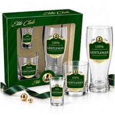 BG Elite Club 100% Gentleman poklon set čaša za muškarce