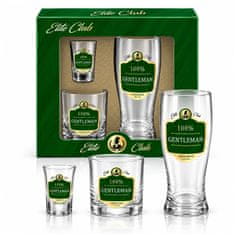 BG Elite Club 100% Gentleman poklon set čaša za muškarce