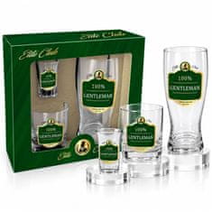 BG Elite Club 100% Gentleman poklon set čaša za muškarce