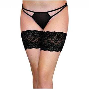 Crni čipkasti pojasevi za bedra SoftLine 5545 XXXL