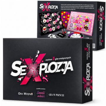 SeXplozja Set od 3 erotske društvene igre za parove 18+