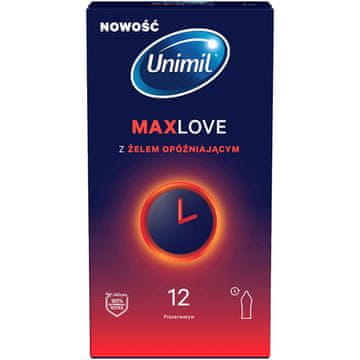UNIMIL MAX LOVE kondomi s odgodom 12 kom. 54 mm