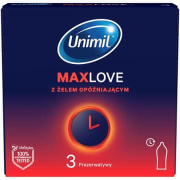 UNIMIL Max Love Time Control kondomi za odgađanje ejakulacije 3 kom.