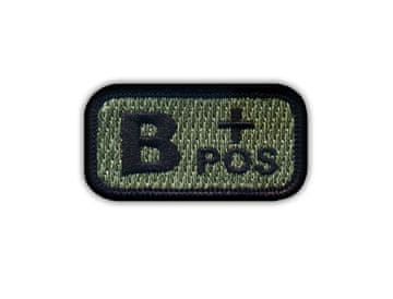 Vezena zakrpa/značka/amblem krvne grupe B "pos" acu-foliage