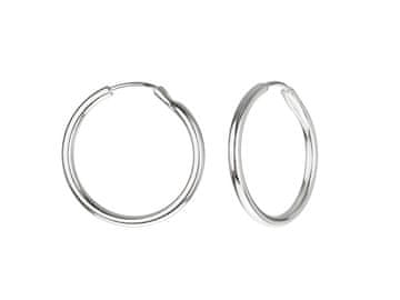 Seijou Srebrne viseće naušnice s obručem 12 mm, male ženske, obruči, srebro 925