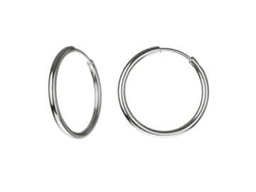Seijou Srebrne viseće naušnice s obručem 2,2 cm, obruči debljine 22 mm, 1,8 mm, srebro 925