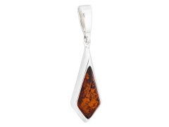 Seijou Srebrni privjesak s jantarom Geometrijski ženski privjesak Kapica od jantara