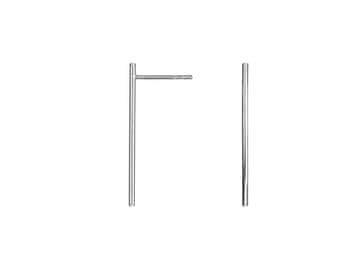 Seijou Jednostavne srebrne naušnice s tubulom 2 cm Elegantne ženske naušnice srebrne