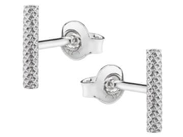 Seijou Srebrne naušnice, jednostavne cjevčice, štapići 10 mm, male, ženske naušnice, 925