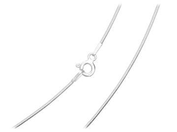 Seijou Kratki tanki srebrni ženski lančić okruglog oblika sa zmijskim karikama 0,9 mm 42 cm