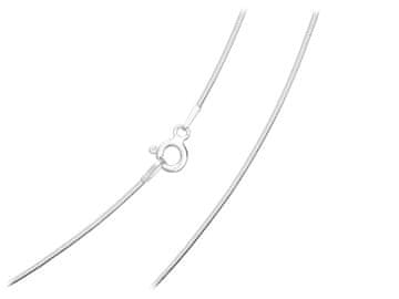 Seijou Dugi tanki srebrni ženski lančić okruglog oblika sa zmijskim karikama 0,8 mm 60 cm