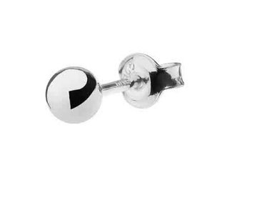 Seijou Srebrne kuglaste naušnice 4 mm 1 komad za drugu rupicu