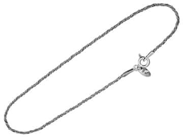 Seijou Srebrna narukvica s repom lisice 1,4 mm lanac 925 oksidiran 18 cm