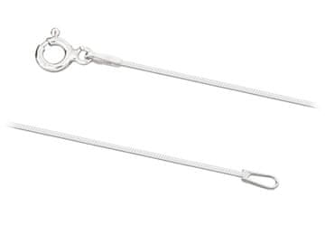 Seijou Srebrni lančić narukvica za zglob Karika lanca 19 cm Zmija 0,9 mm