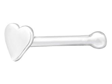 Seijou Srebrni prsten za nos Srce 2,2 mm Piercing za nosnicu Srebro 925