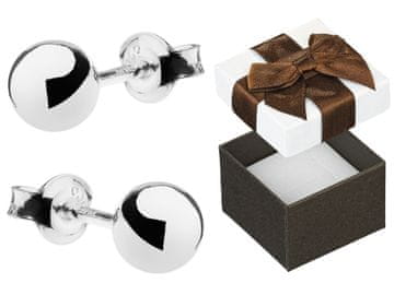 Seijou Srebrne kuglice za žene 5 mm, naušnice s kuglicama, srebrne