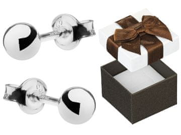 Seijou Srebrne kuglice za žene 4mm naušnice s kuglicama, kuglice, srebrne