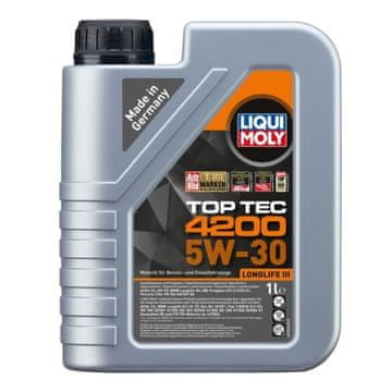 Liqui Moly ULJE 5W30 1L TOP TEC 4200 C2/C3 / SN/CF / 504,00 507,00 / 229,31 229,51 / LL04 / C30 / B71 2290